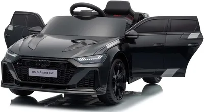 Obrázok produktu pre Licencia Playhouse, model Audi RS6 GT Avant 4x4, 4 motory - 180W, Bluetooth, kožené sedadlo vodiča, 4 tlmiče, kolesá z materiálu EVA, 12V 9Ah, diaľkové ovládanie