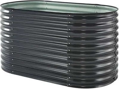 Produktbild von Hochbeet Metall 160 x 80 x 82cm anthrazit 900 L Frühbeet Pflanzkasten