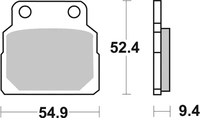 Produktbild von Bremsbelag SBS 598HF (Satz pro Scheibe) Street Ceramic