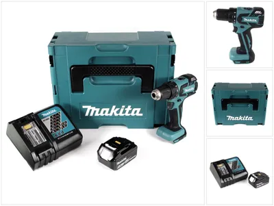 Image de Makita DDF 459 RT1J Perceuse-visseuse sans fil 18V 45Nm + Coffret de transport Makpac + 1x Batterie 5,0 Ah + Chargeur