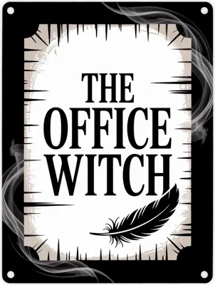 Produktbild von The Office Witch - Metallschild in 15x20 cm mit Mystik-Design