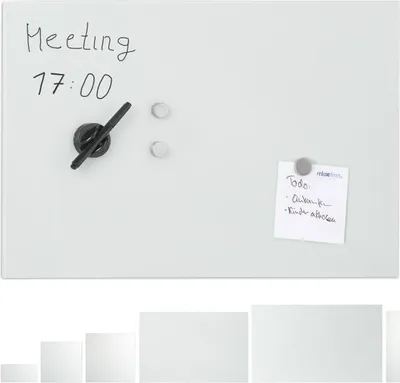 Produktbild von Magnettafel aus weißem Glas