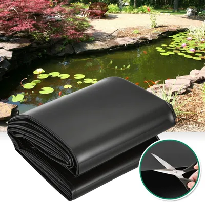 Produktbild von Eikuavons Teichfolie Schwarz 0,2 mm, 2 x 2 m, Teichplane für Gartenteich, Fischteich, Bachlauf und Wasserbecken