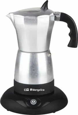 Produktbild von Orbegozo KFE 660, Elektrische Espressokanne, Kaffeebohnen, Schwarz, Edelstahl