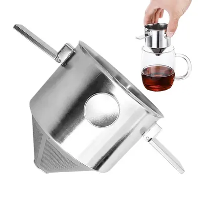 Produktbild von Faltbarer Kaffeefilter - Edelstahl Camping Kaffeefilter - Wiederverwendbar - Geeignet für Camping
