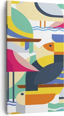 Produktbild von Bild auf Leinwand - Leinwandbild - Vogel Abstraktion - 45x80cm - Wand Bild - Wanddeko - Wandbilder - Leinwanddruck - Bilder - Kunstdruck - Wanddekoration - Leinwand bilder - Wandkunst - PA45x80-3747