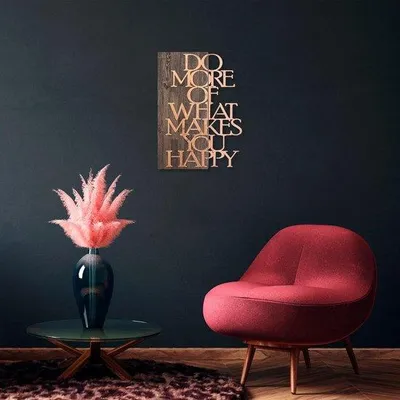 Image de Décoration murale en noyer et cuivre - style moderne - 1 pièce - 42 x 58 cm