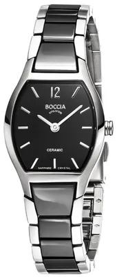 Produktbild von Boccia Damen Armbanduhr 3361-02 Ceramic schwarz Titan