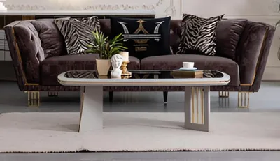 Produktbild von Wohnzimmer Set: 3-Sitzer Sofa & Design-Couchtisch, s Design
