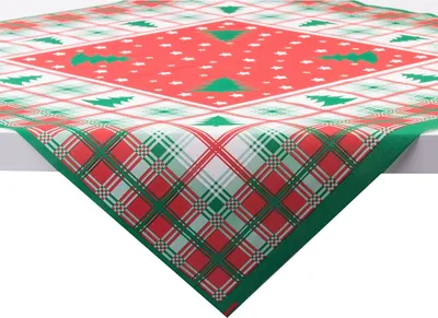 Produktbild von Sovie HORECA Weihnachtstischdecke Klaus in Rot-Grün aus Linclass® Airlaid 80 x 80 cm, 20 Stück