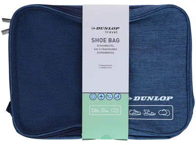 Produktbild von DUNLOP Schuhtasche, 30x22x13 cm, Schwarz, Grau, Blau