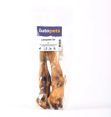 Productafbeelding van Lutopets Lamsvoetjes – 2 stuks – Kauwsnack voor honden