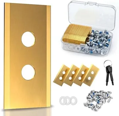 Produktbild von 48er-Set Ersatzmesser für Rasenmäher, Gefertigt Aus Einer Titancarbid-Legierung für Präzisen Schnitt, Messer für LUBA 1, Luba mini, Yuka mini, auch AWD