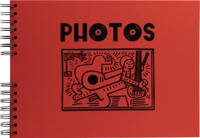 Produktbild von Exacompta 16783E Fotoalbum mit Spiralbindung, 50 schwarze Seiten, Musicart - Rot