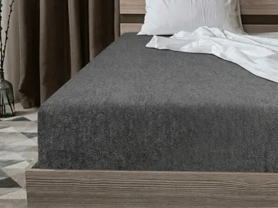 Zdjęcie produktu dla Prześcieradło frotte EXCLUSIVE ciemnoszare 90 x 200 cm, productTiles.product.images.aiGenerated