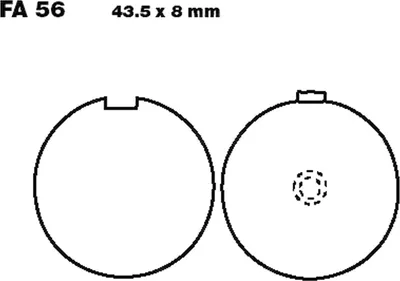Image de Plaquettes de frein avant pour Kreidler Florett 80, année de fabrication 1981-1982 - Plaquettes de frein EBC - Neuf