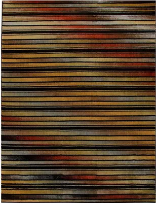 Image de STRIPACT Tapis tissé pour le salon et la chambre à coucher à motifs géométriques