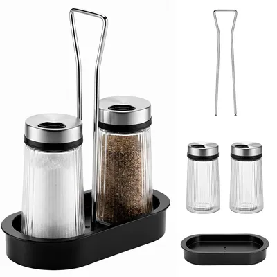 Glas-Zout- und Pfefferstreuer Set, 2x200ml, transparent