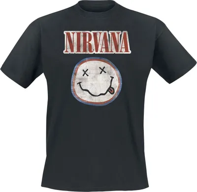 Produktbild von Nirvana Distressed Logo Black M T-Shirt