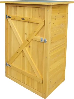 Produktbild von HABAU Gartenschrank mit Flachdach aus Naturholz