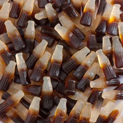 Produktbild von De Bron Cola Gums Cola Fläschchen Fruchtgummi Zuckerfrei 1 kg