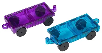 Image de MagGenius Blocs de construction magnétiques ? châssis à roues ? 2 pièces