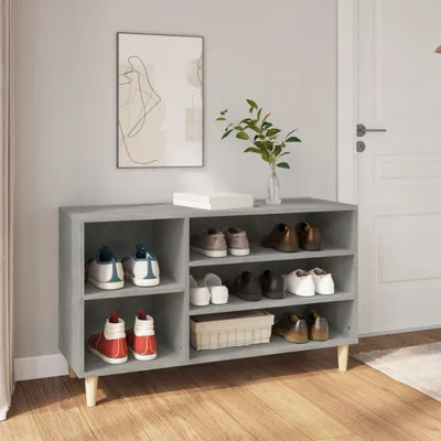 Produktbild von "2026 Promotion" Schuhschrank, Schuhkipper, Schuhregal, Betongrau 102x36x60 cm Holzwerkstoff - Schuhständer CC28584