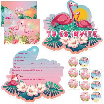 Produktbild von Set von 12 Einladungskarten Bagger, inklusive Umschläge und Aufkleber, für Kindergeburtstage