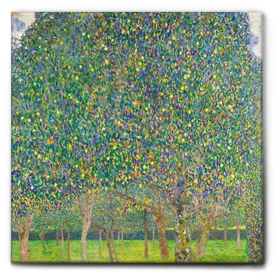 Image de Giallobus - Le poirier - Gustav Klimt - 100L x 100l cm - Tableau - Cadre en toile de qualité supérieure