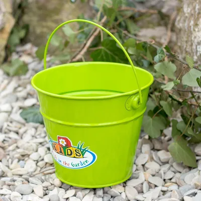 Produktbild von Spielzeugeimer Blech, Kindereimer grün, Metalleimer für Kinder, Sandkasteneimer