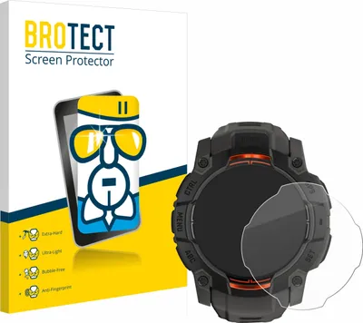Produktbild von BROTECT Schutzglas für Garmin Instinct 3 Solar (50 mm) Schutzfolie Panzer Folie Glas Display Schutz klar