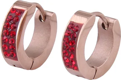Produktbild von ZA-21028 Ohrringe in Gold/Rosa/Rot – Eleganter Schmuck KP21028