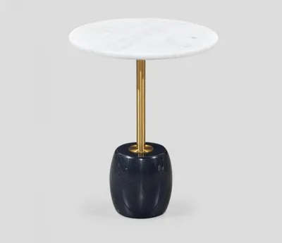 Immagine prodotto di Tavolino rotondo di design con piano in marmo Tavolino di alta qualità