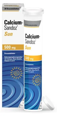 Produktbild von Calcium-Sandoz sun Brausetabletten, 20 St. Tabletten