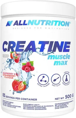 Produktbild von ALLNUTRITION Creatine Muscle Max Himbeer & Erdbeer Geschmack 500 g
