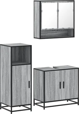 Zdjęcie produktu dla VidaXL 3300978, Szary, Dąb, Metal, Drewno, 60 kg, 650 mm, 330 mm, 600 mm