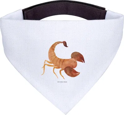 Produktbild von Mr. & Mrs. Panda Tuch Sternzeichen Skorpion - Weiß - Geschenk, Skorpione, Geburtstag Oktober, Halstuch, Für Hunde, November, Hundebandana, Hundeschal