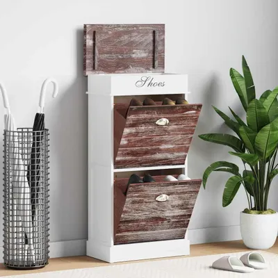Obrázok produktu pre vidaXL Skriňa na topánky Brown 50 x 28 x 98 cm Paulownia Wood