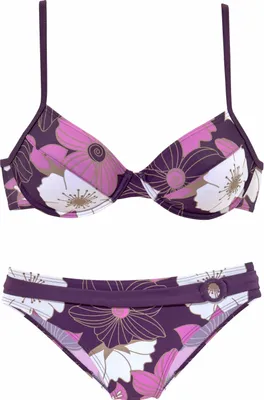 Produktbild von LASCANA Bügel-Bikini lila-bedruckt Größe 52 Cup B