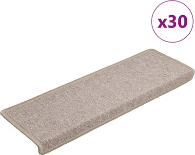 Obrázek produktu pro Schodové rohože 30 ks 65 x 21 x 4 cm béžové s obdélníkovým okrajem