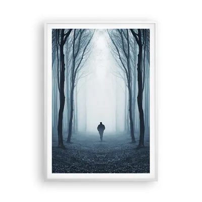 Produktbild von Gerahmtes Poster - Weißer Rahmen - Charakter Wald Einsamkeit - 70x100 cm - Wand Bild - Wanddeko - Wandbilder - Wandposter - Bilderrahmen - Bilder - Kunstdruck - Wandbild - P2WPA70x100-4142