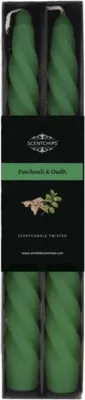 Productafbeelding van Twee tafelkaarsen met de geur van jasmijn en patchouli - ScentChips