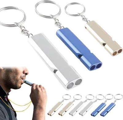Produktbild von Notwurfhorn - Überlebenshorn - für Camping - Überlebenshorn - Notfallhorn - Sicherheitshorn für Doppelrohr - Aluminium-Not-Überlebenshorn