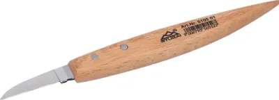 Immagine prodotto di Coltello da intaglio STUBAI 50 mm | coltello da intaglio con manico in legno, tagliente dritto e dorso rotondo | coltello da intaglio a rosa, lavorazione del legno