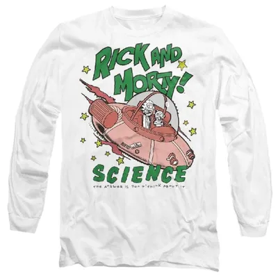 Produktbild von Rick And Morty - T-Shirt für Herren/Damen Uni, Langärmlig TV41445 (XL) (Weiß)