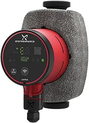 Productafbeelding van Circulatiepomp Hoogrendement - Verwarmingspomp Circulatie - Verwarmingssysteem Optimaliseren - Met Bluetooth en Auto Adapt - 180 mm - Grijs