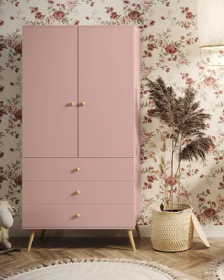 Zdjęcie produktu dla Szafa LEBEL z szufladami 3SZ 100cm różowa