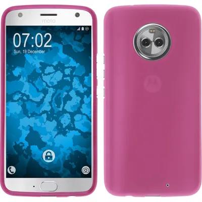 Produktbild von PhoneNatic Case kompatibel mit Lenovo Moto X4 - pink Silikon Hülle matt Cover