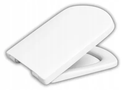 Produktbild von WC Sitz - Toilettensitz - Könige Der Toiletten - Weiß - 44cm X 36cm - Antibakteriell - Duroplast - Toilettendeckel