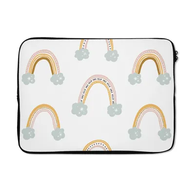 Produktbild von MuchoWow® Laptop Hülle 14 ZollMädchen - Muster - Regenbogen Laptoptasche - Laptoptasche - Stoßsicher - Schutzhaube